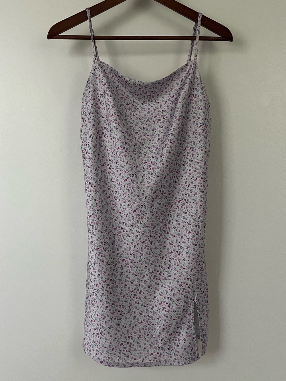 Princess Polly Lavender Floral Slip Dress with Pink Accents Y2K 90s Sweet